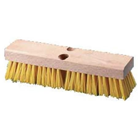 Pinpoint Plastic Bristles Deck Brush - Cream - 10 in. PI3025056